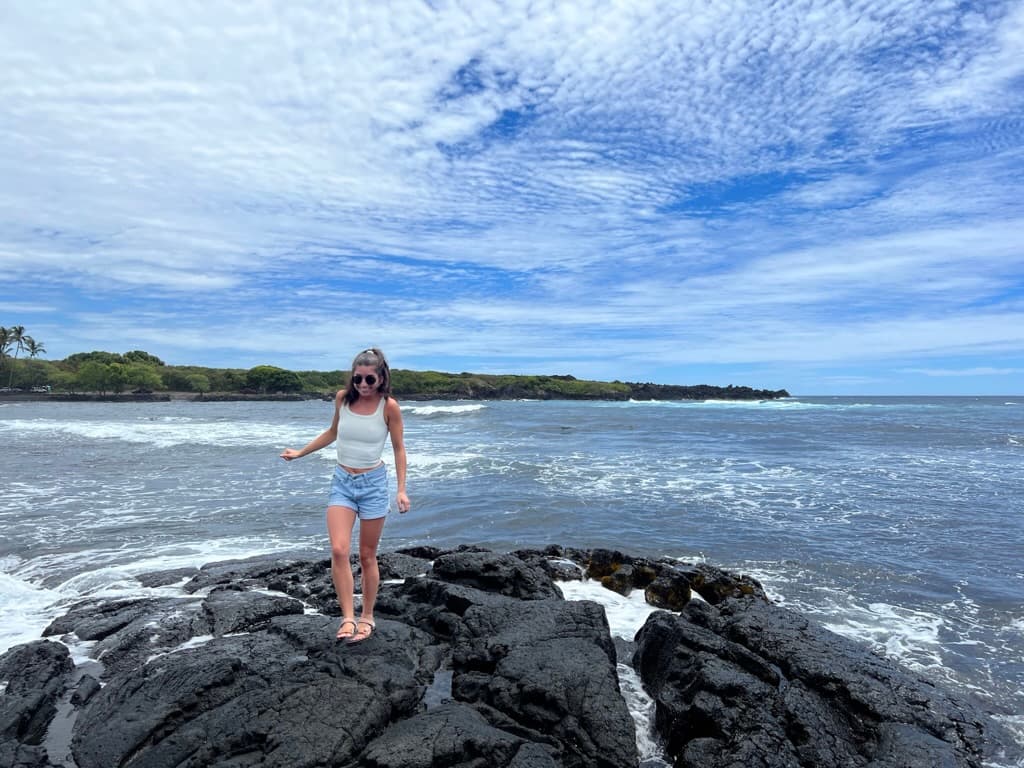 Walking on the rocks