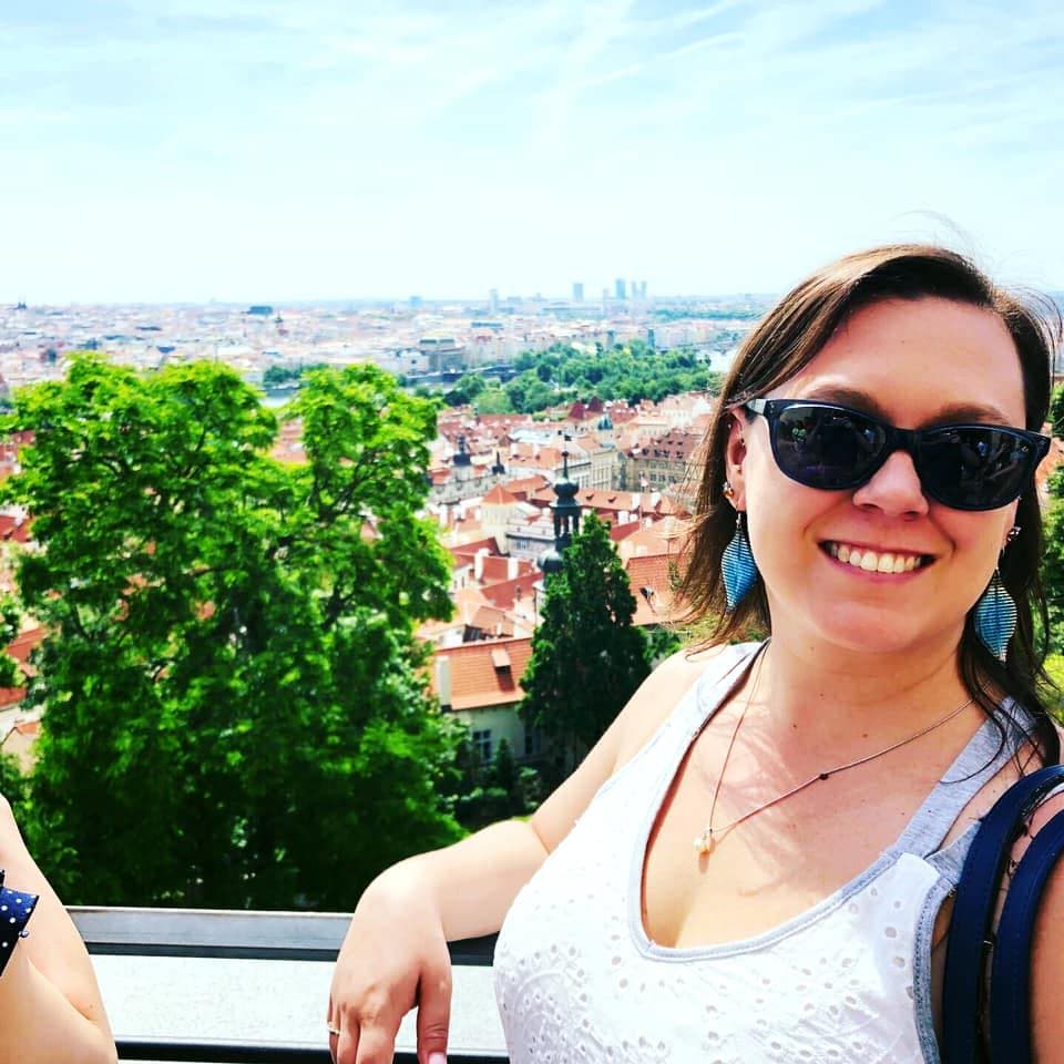 Looking at the beautiful view of the city