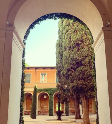 Beautiful view of american academy in rome