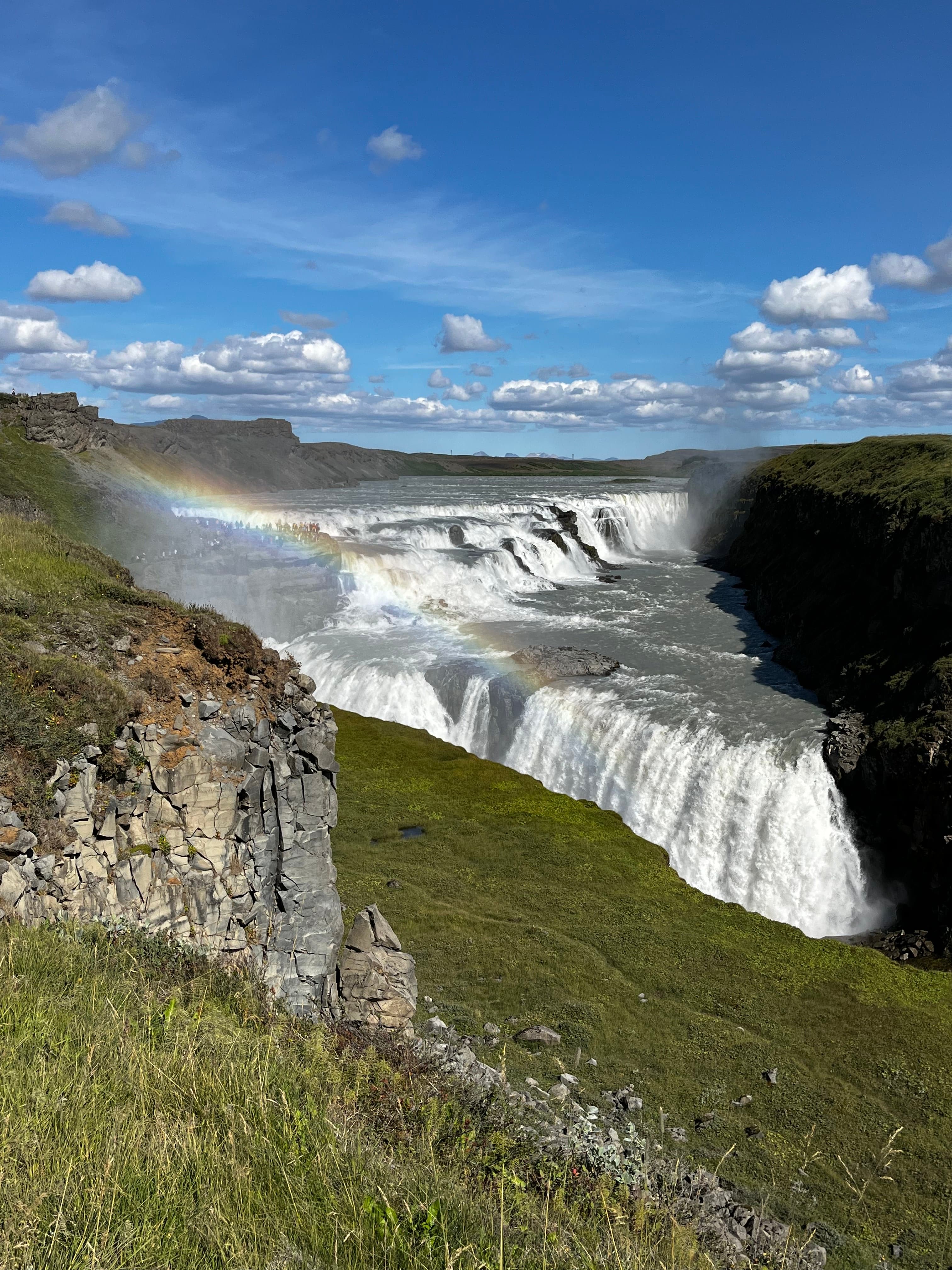 View of the Gullfoss Falls waterfall
