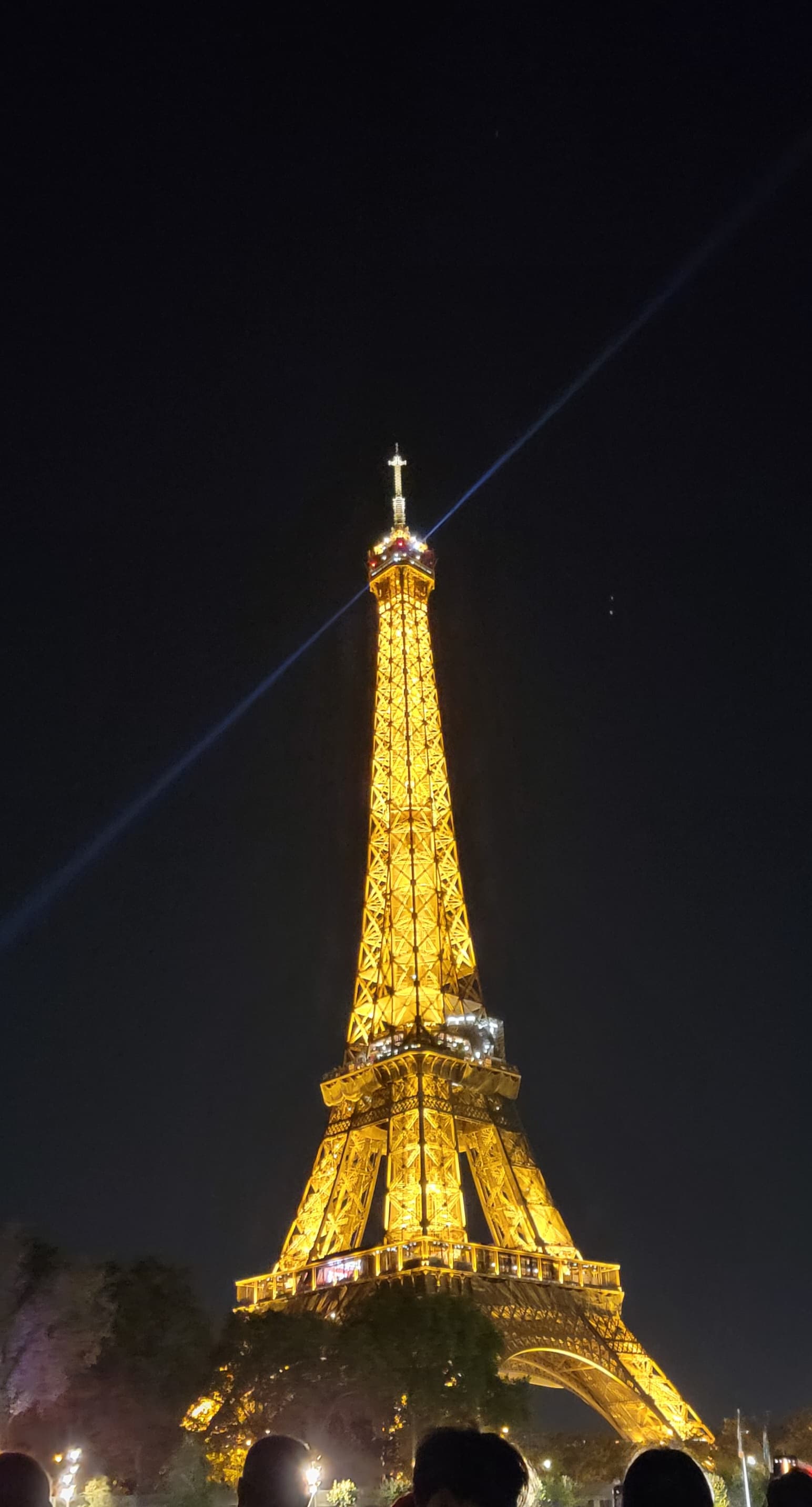 Beautiful view of Eiffle tower in lights
