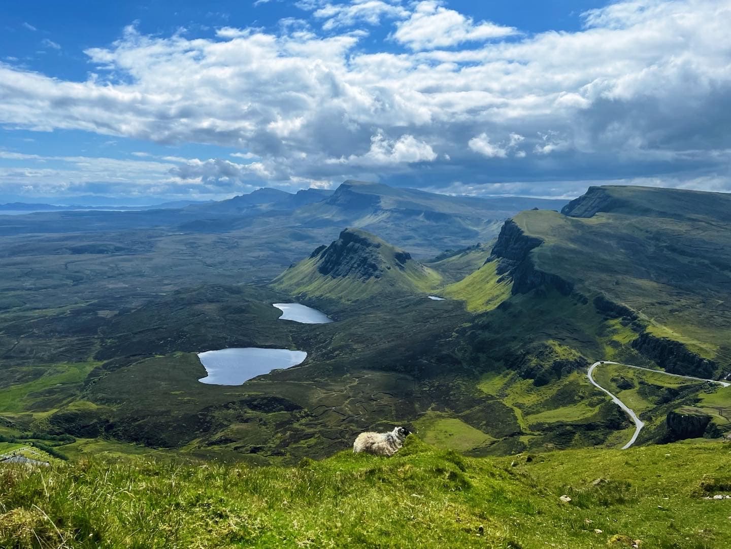 Beautiful view of the mountains and valley