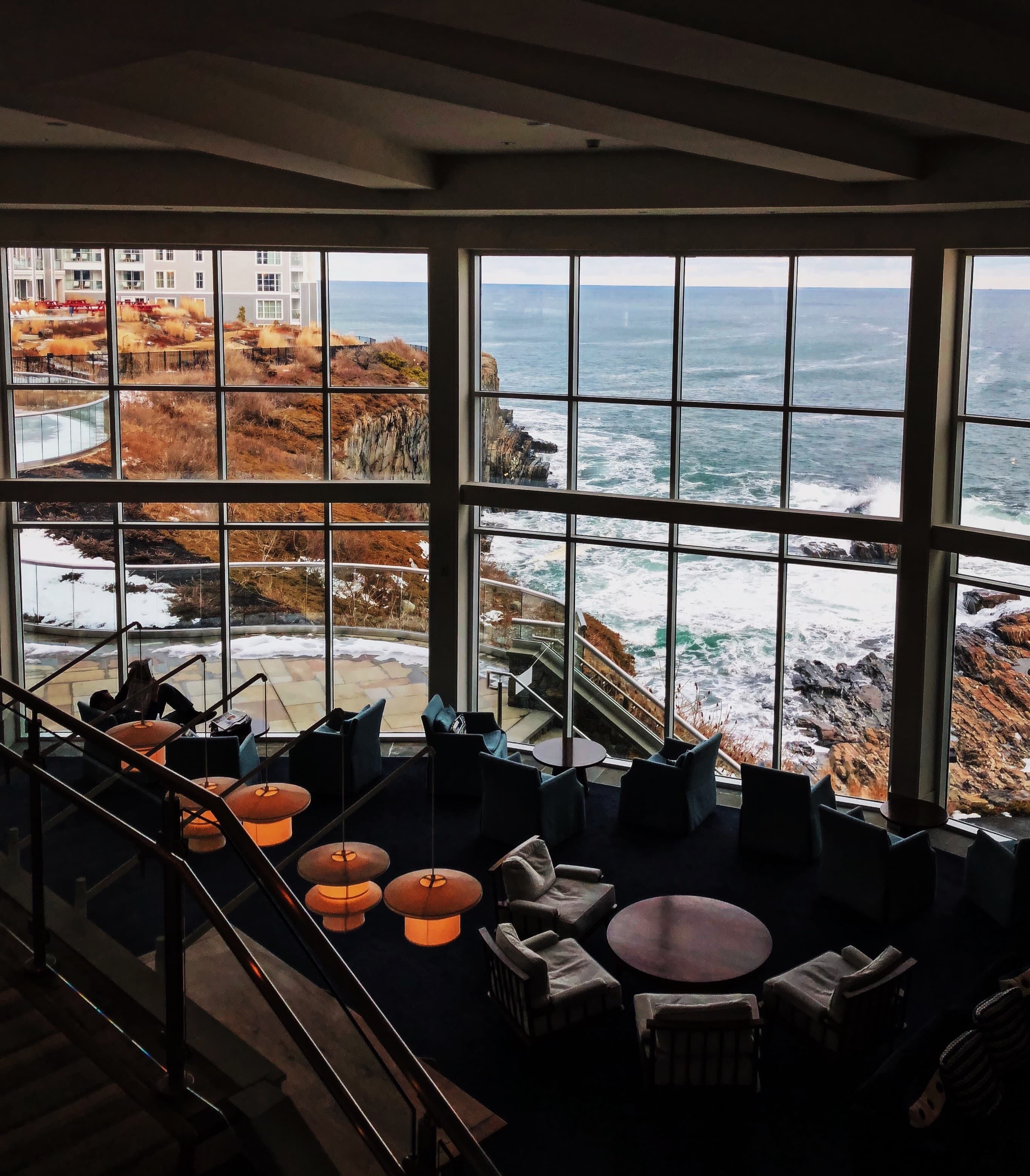 View of a sea side restaurant