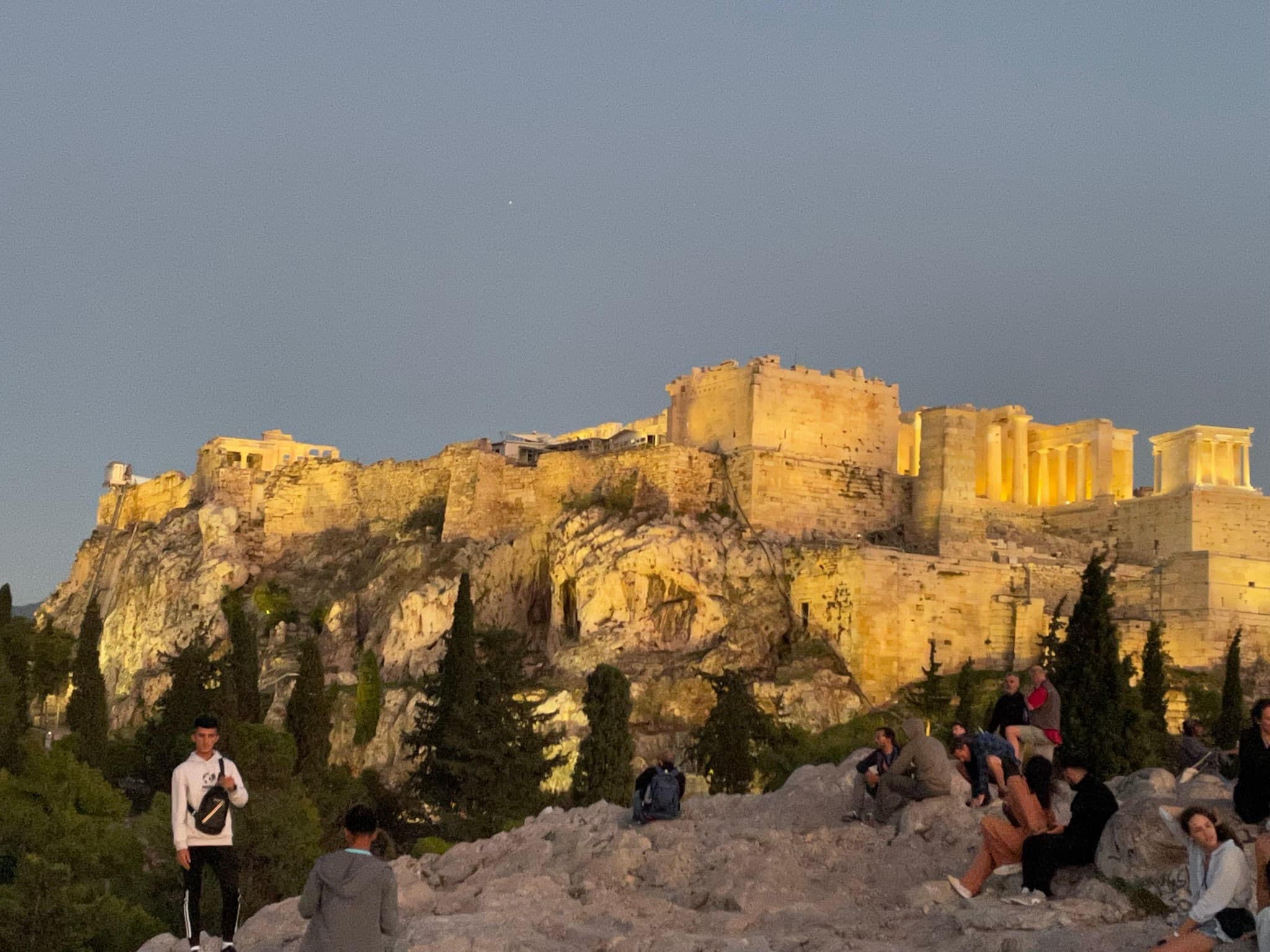 View of Illuminated Akropolis