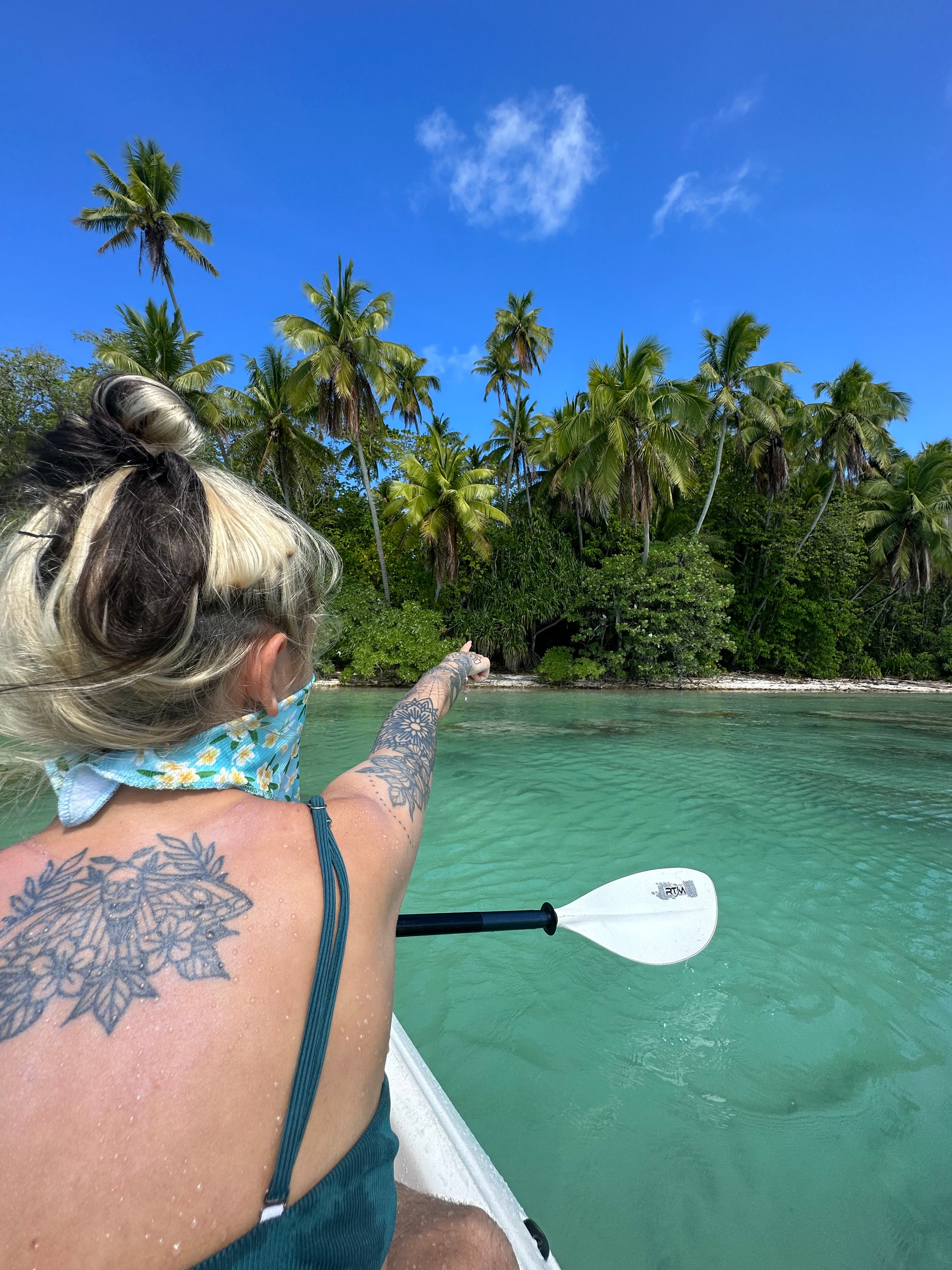 Canoeing in the lake