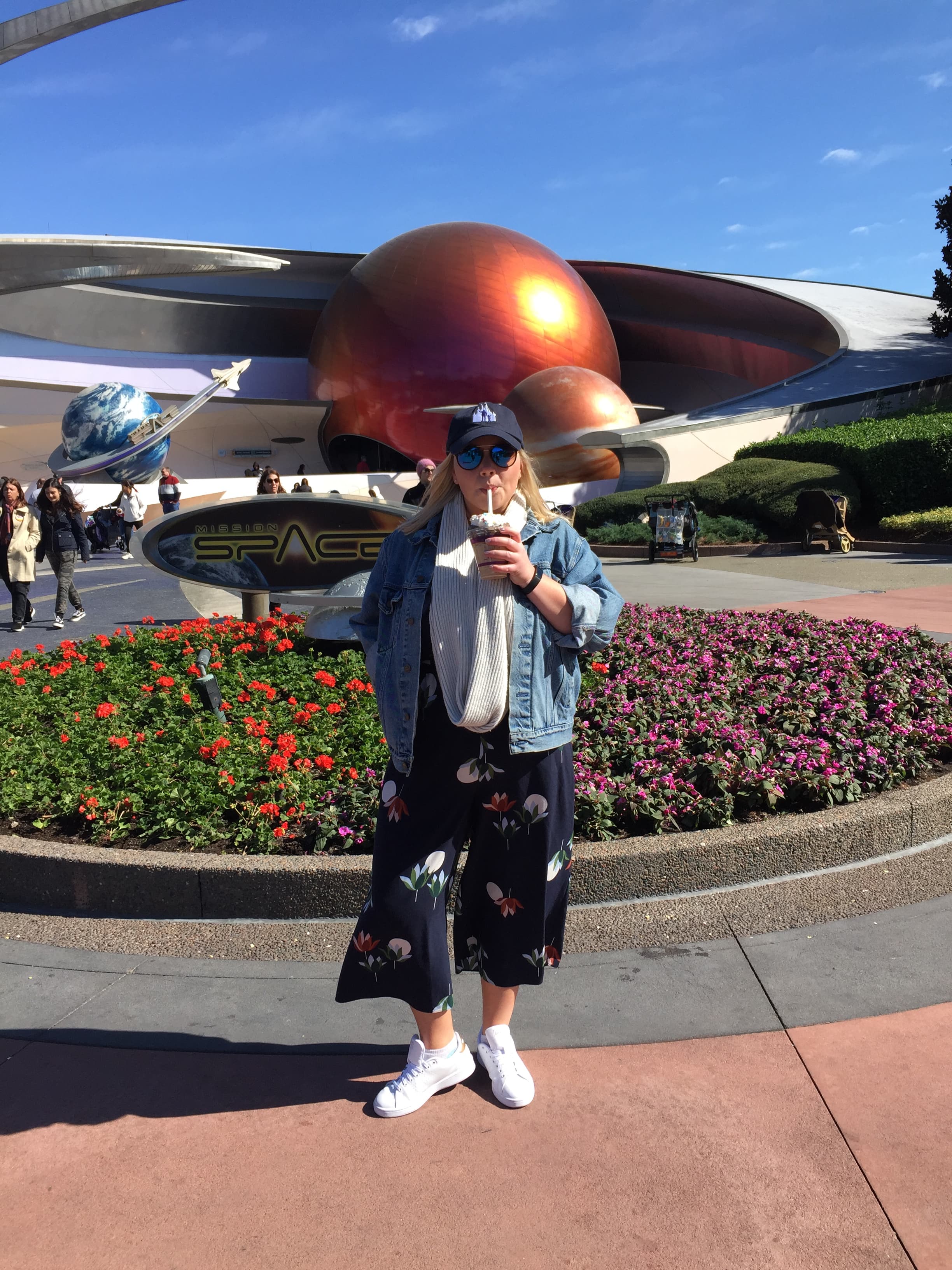 Sipping an iced coffee on a sunny day