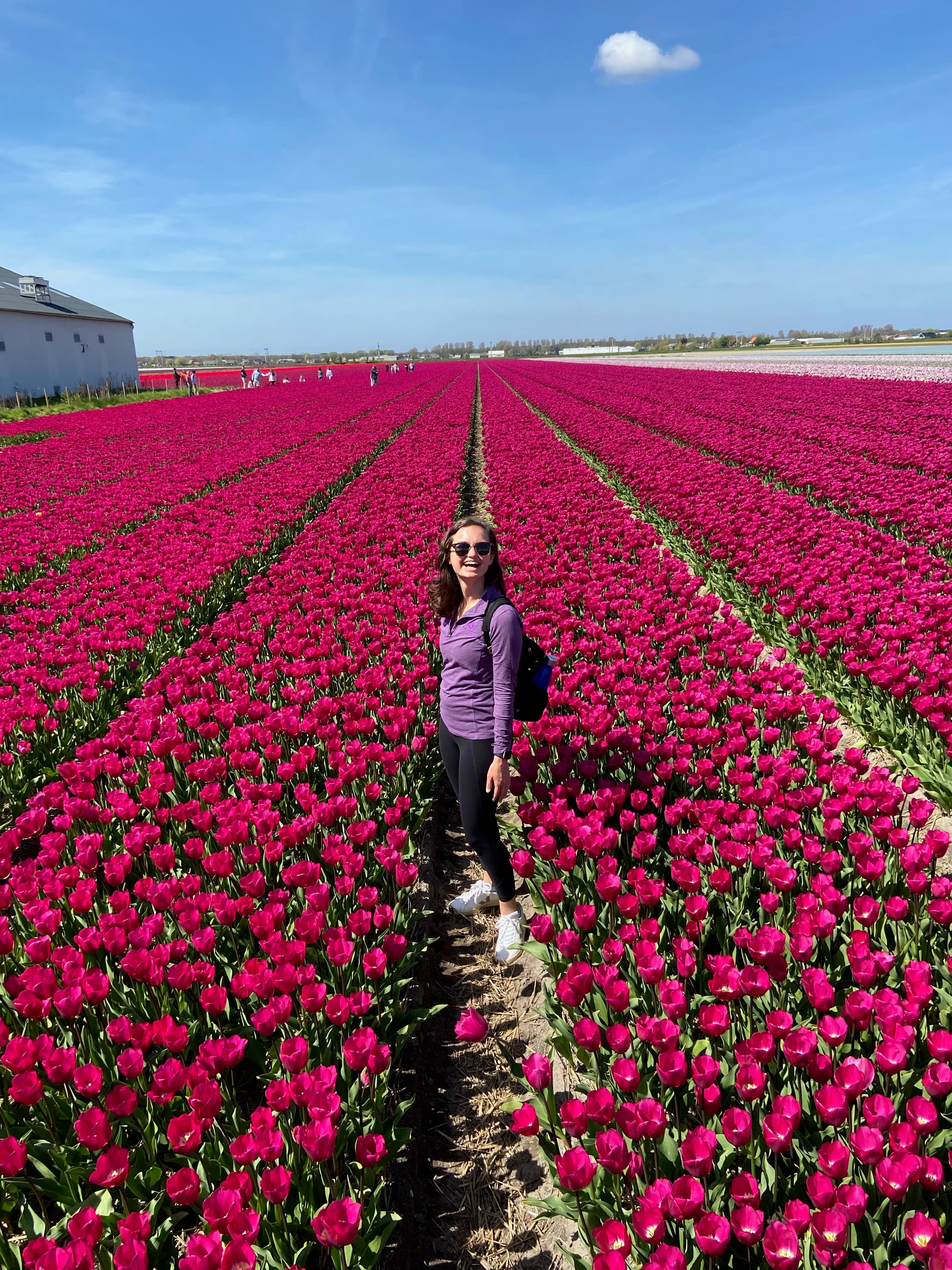 Picture of Sarah in tulip field