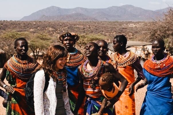 Picture of Michelle with Samburu people
