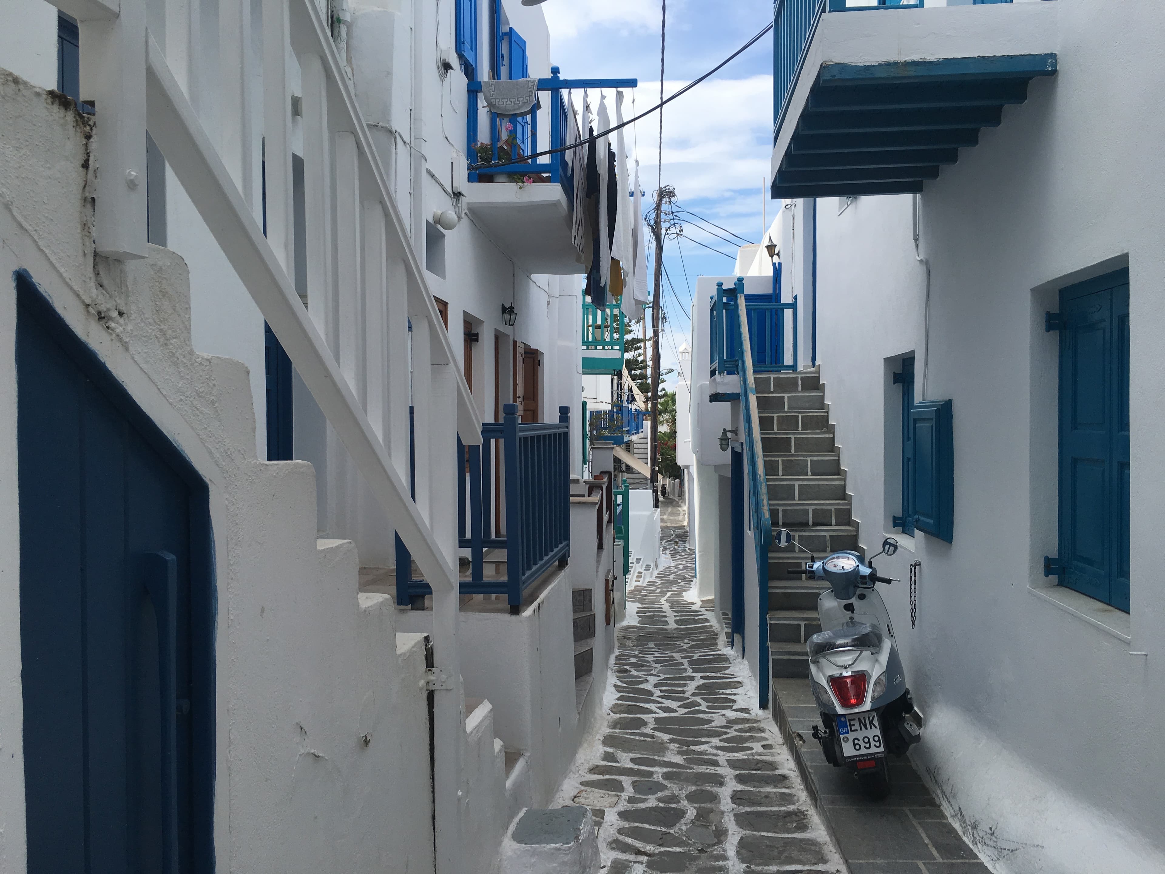 A beautiful view of Mykonos Alley