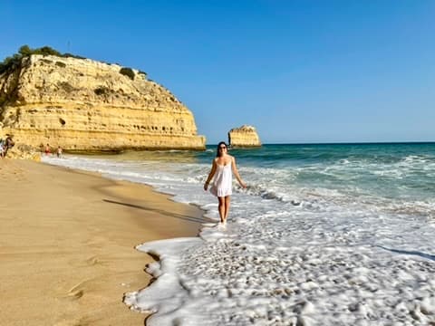 Walking on the beach
