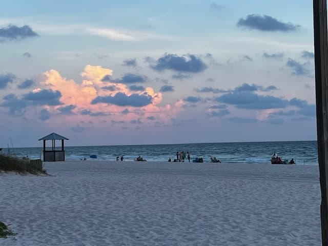 A beautiful view of beach