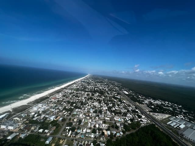 A beautiful aerial view of city