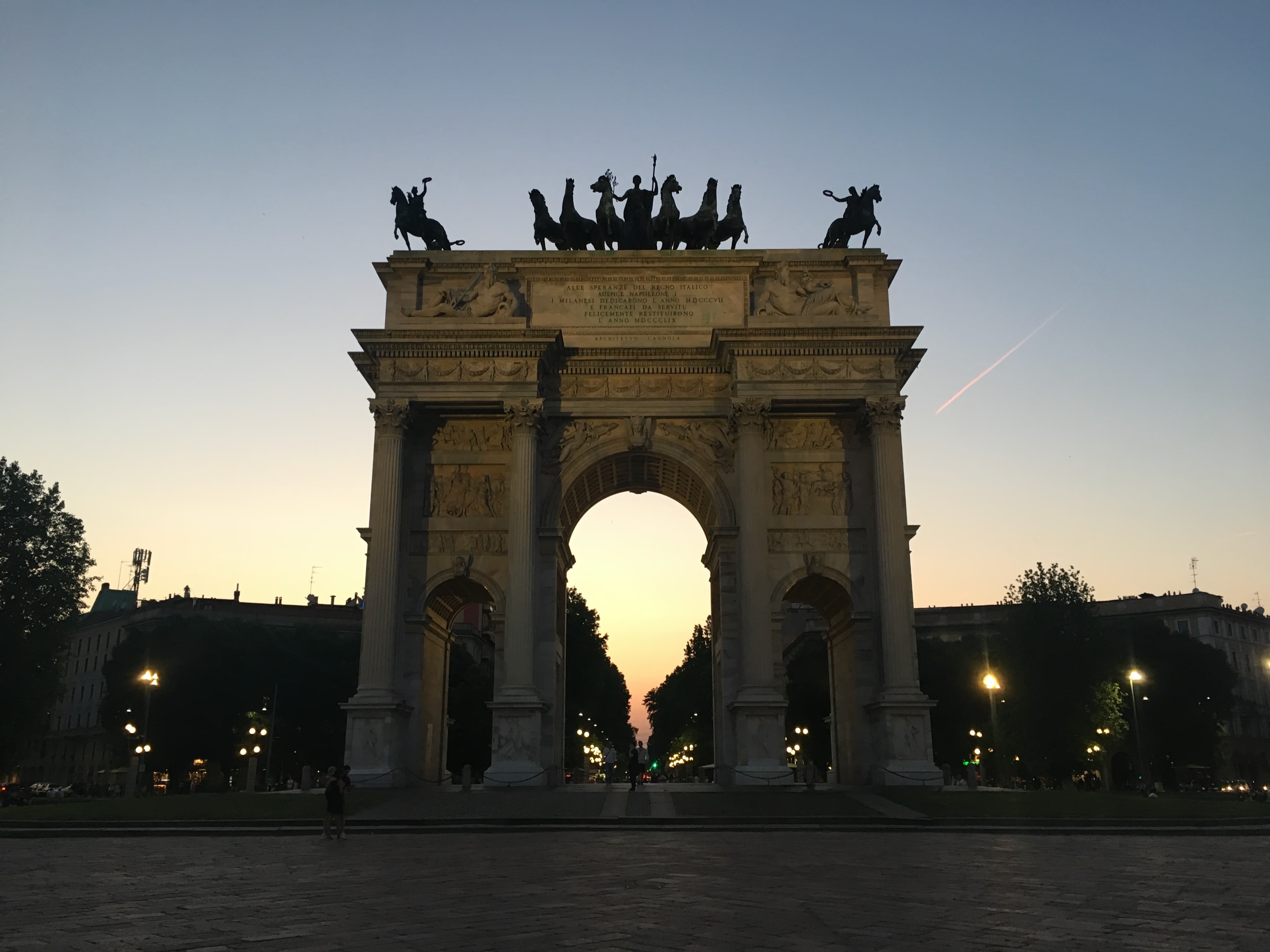 Beautiful view of Arco della Pace