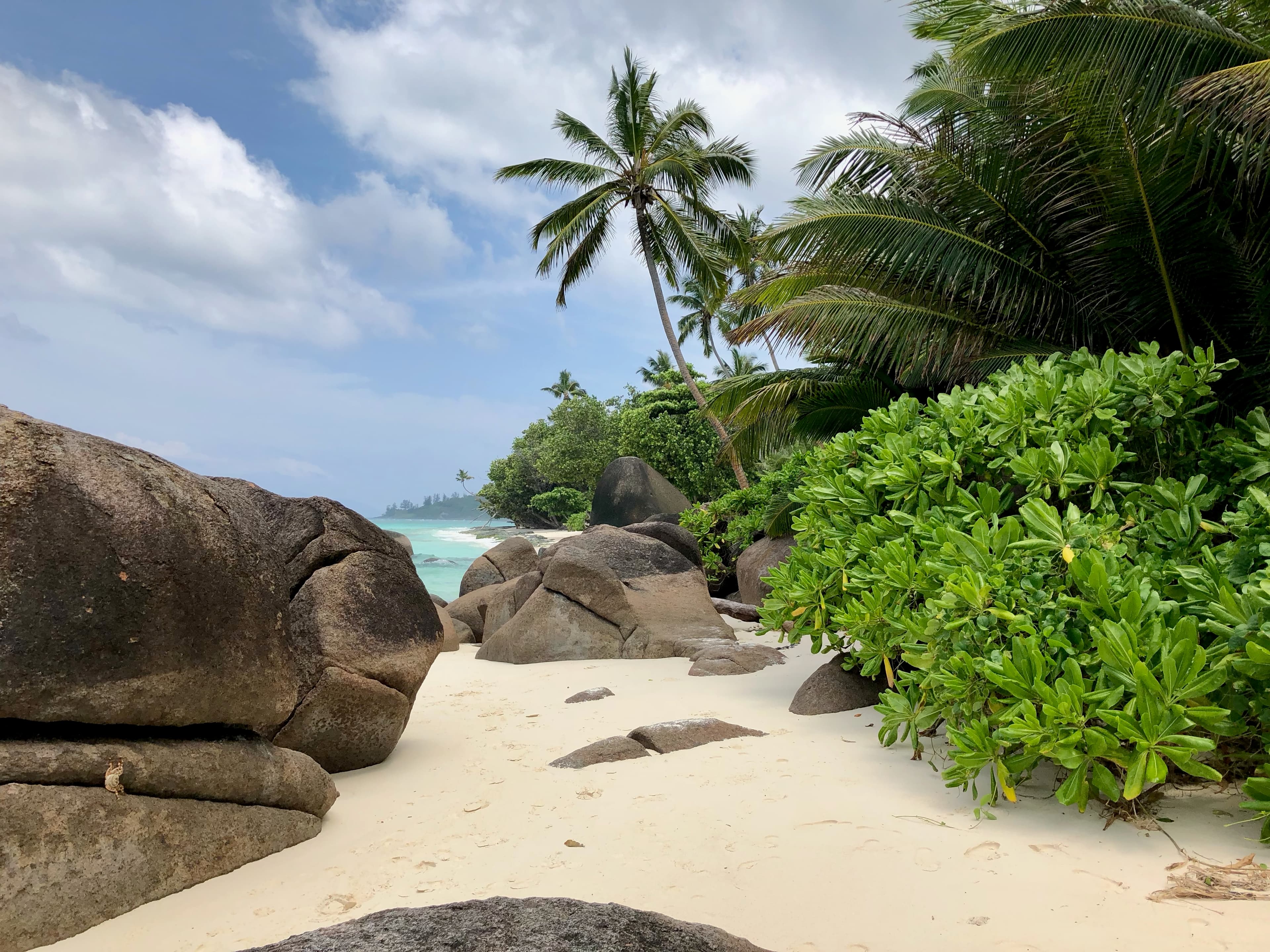 A beautiful view of sea from resort