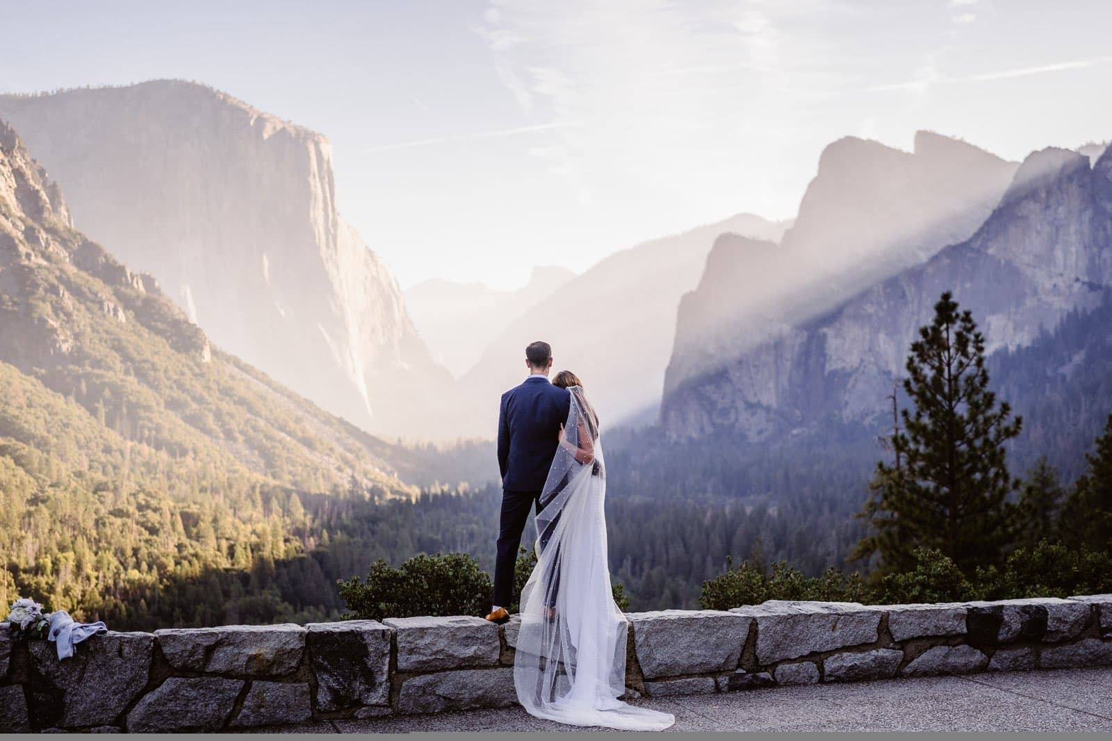 Posing for a wedding portrait