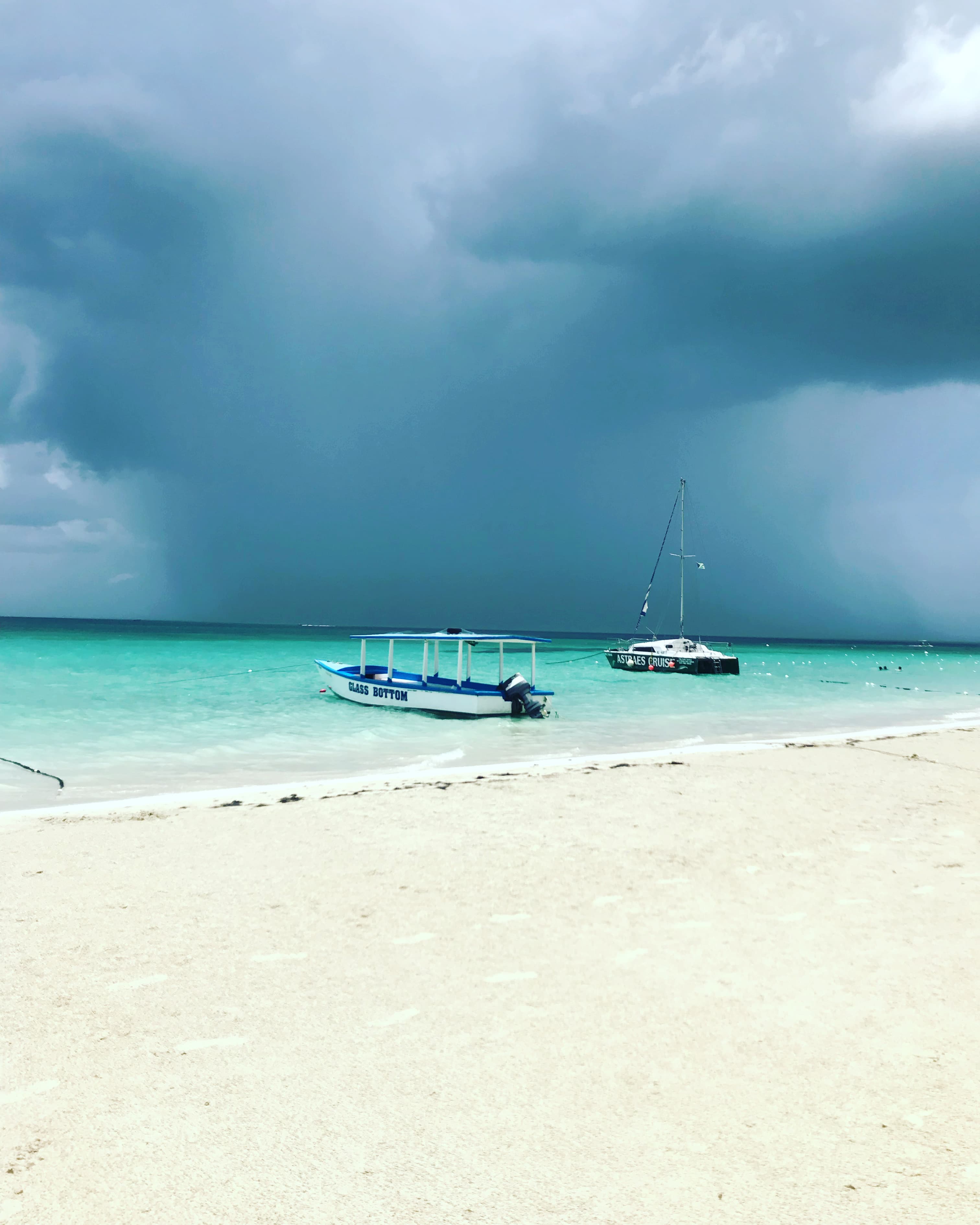 View of boats in the sea