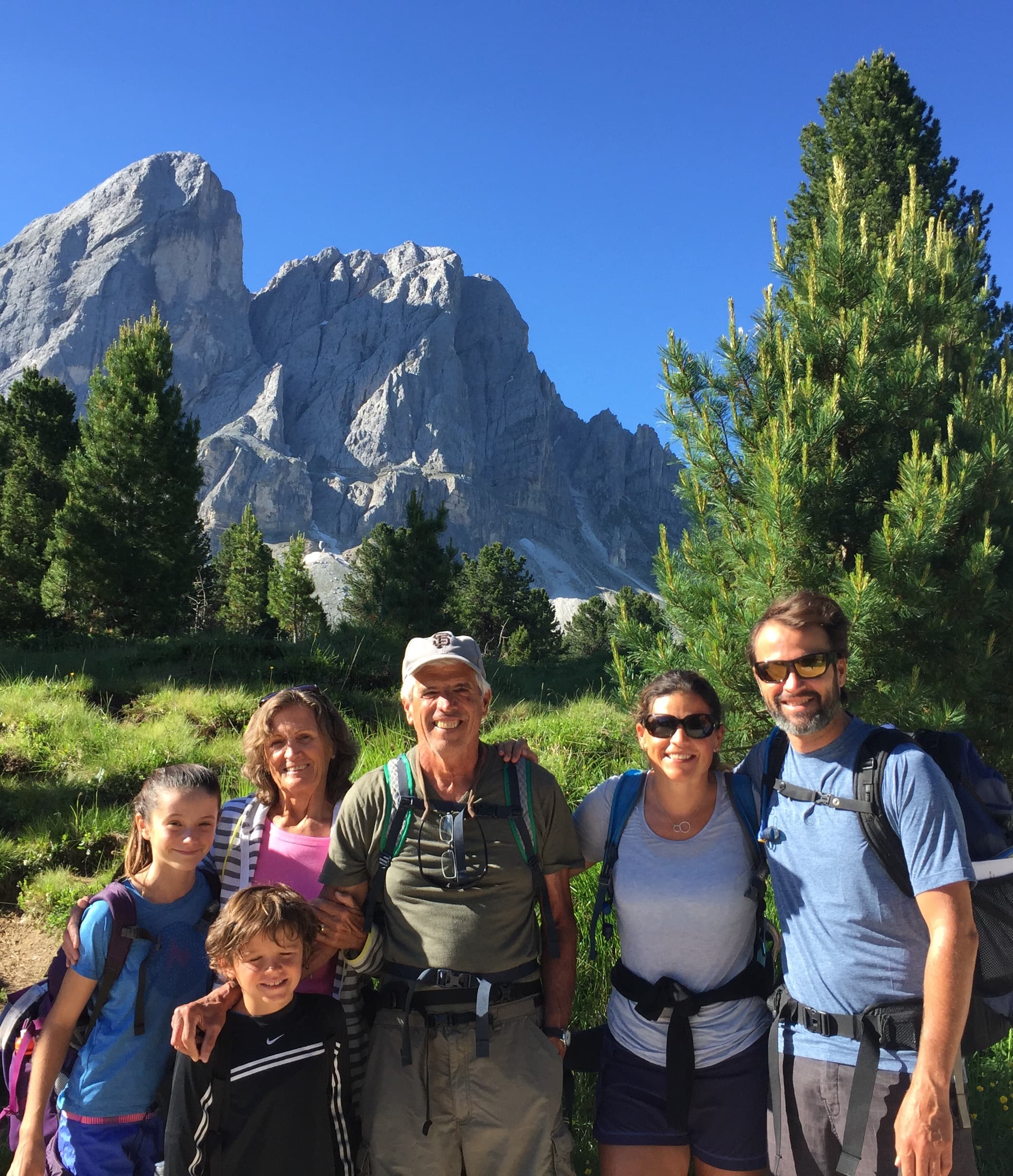 Posing for a family group photo