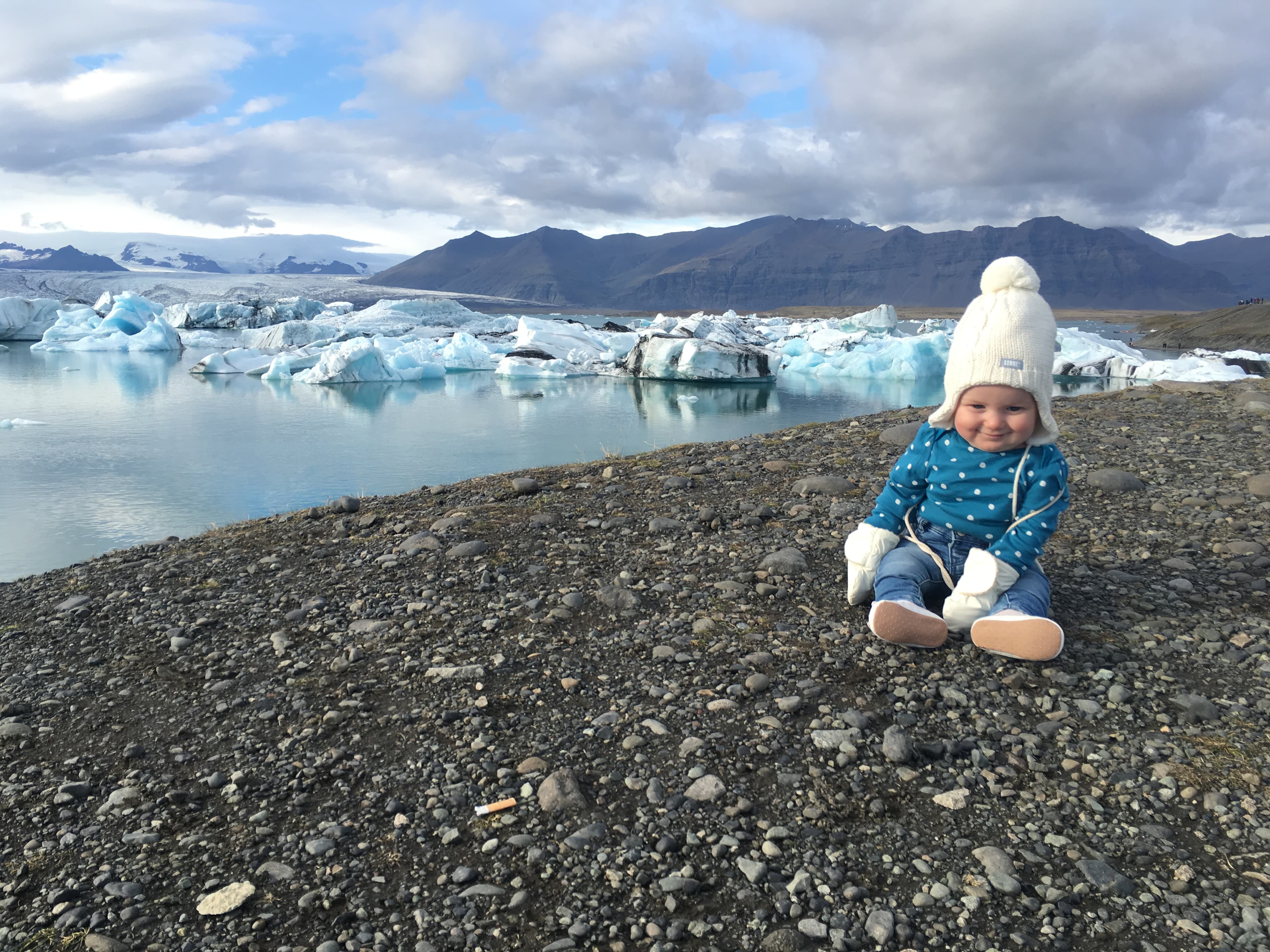 Picture of baby at Jökulsárlón lake