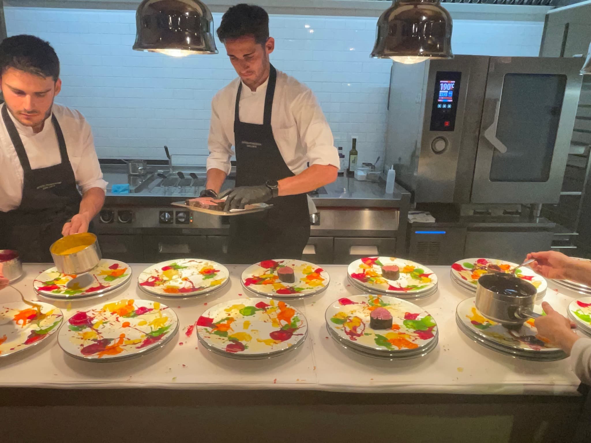 Very aesthetic food plating at a restaurant